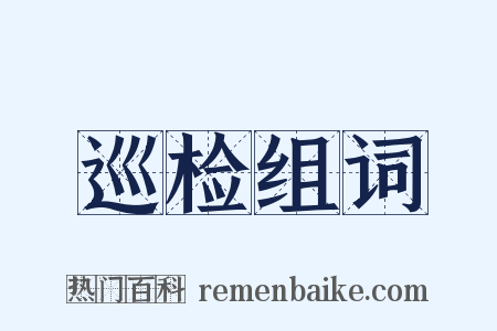 巡检组词是什么意思的图片